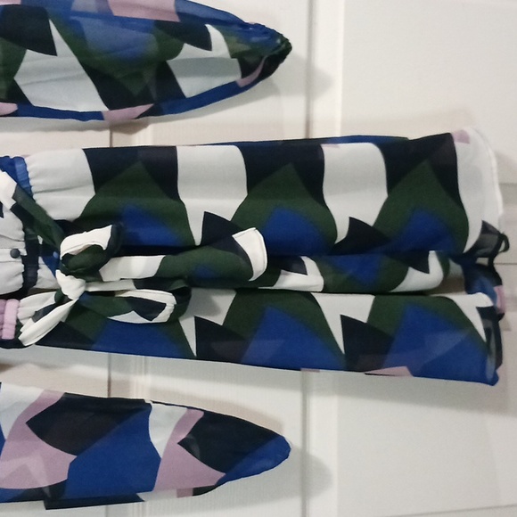 Banana Republic Factory dress - S - blue geometric pattern. Size xl also avail - Picture 5 of 13